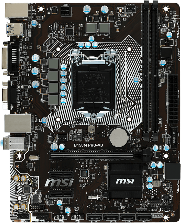 Msi b150 pro vdh подключение